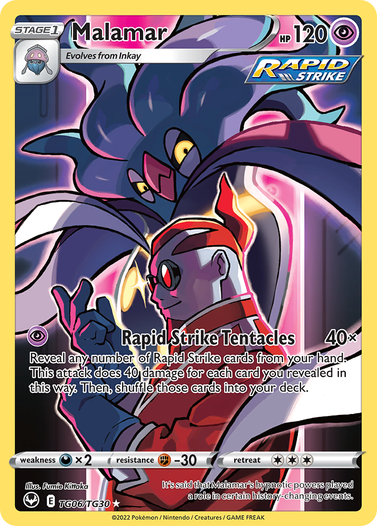 Malamar TG06/TG30 - Silver Tempest - Near Mint Pokemon Card