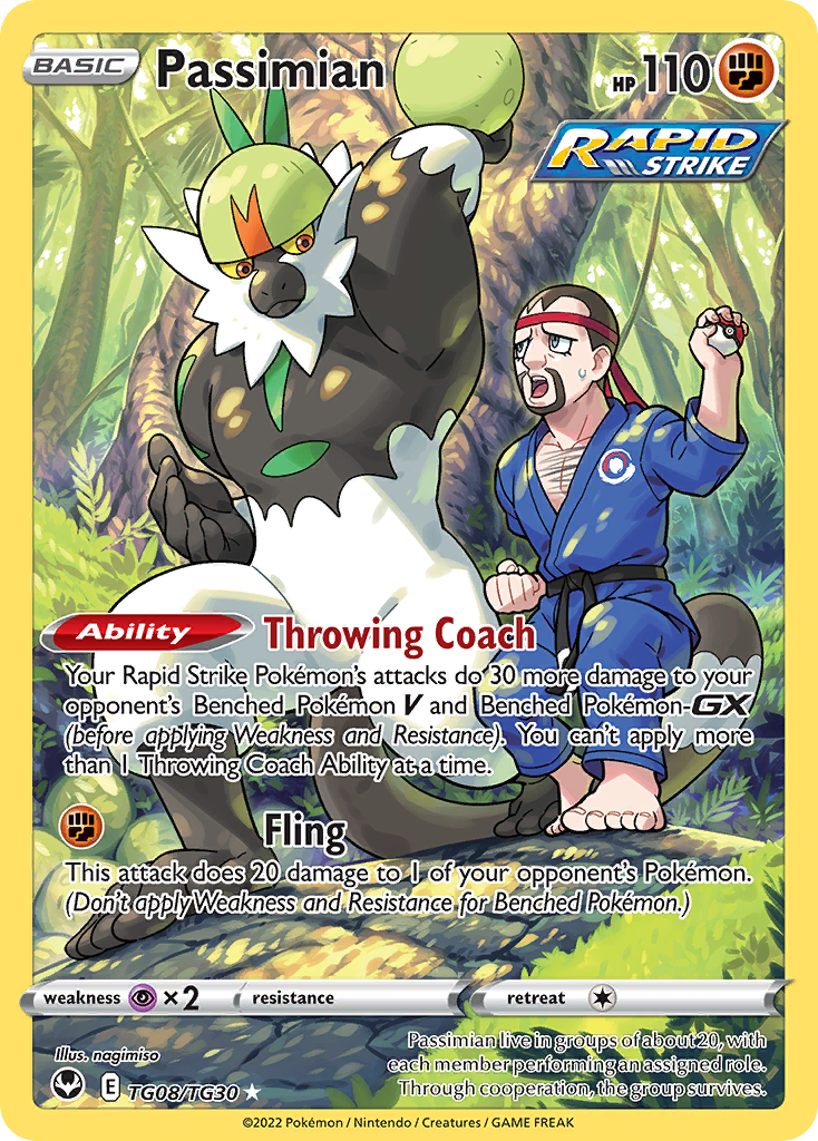 Passimian TG08/TG30 - Silver Tempest - Near Mint Pokemon Card