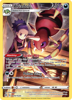 Ariados TG09/TG30 - Brilliant Stars - Near Mint Pokemon Card