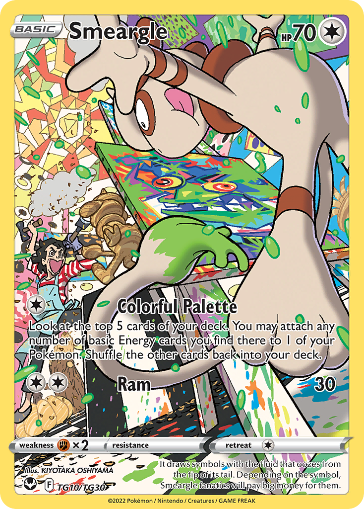 Smeargle TG10/TG30 - Silver Tempest - Near Mint Pokemon Card