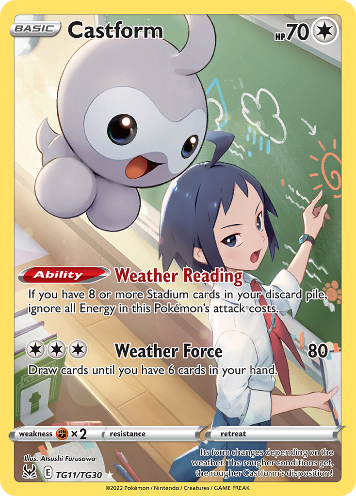 Castform TG11/TG30 - Lost Origin - Near Mint Pokemon Card