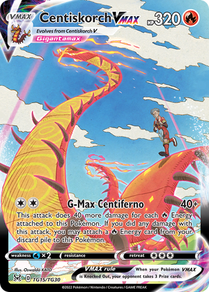 Centiskorch VMAX TG15/TG30 - Lost Origin - Near Mint Pokemon Card