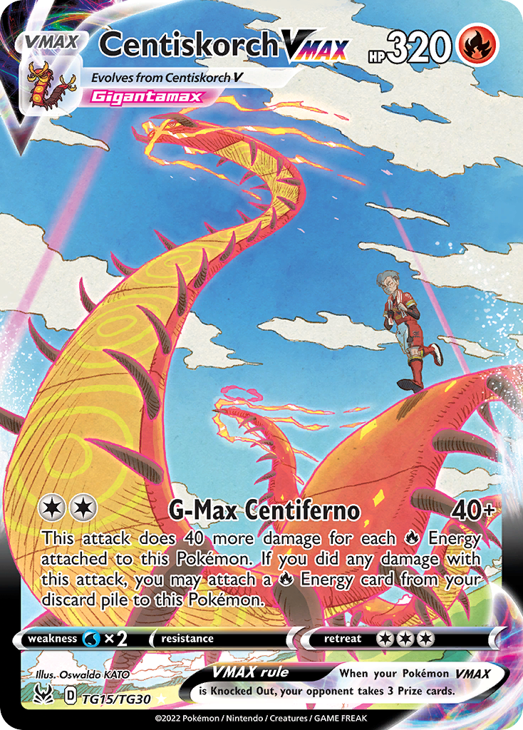 Centiskorch VMAX TG15/TG30 - Lost Origin - Near Mint Pokemon Card
