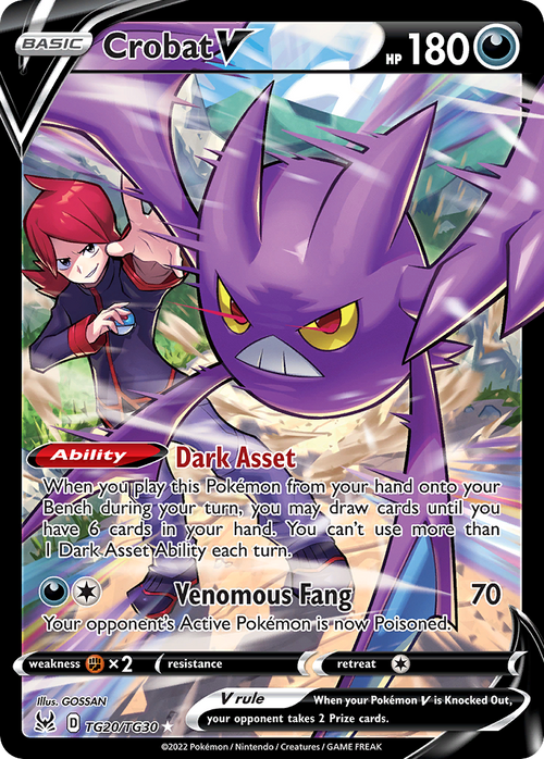 Crobat V TG20/TG30 - Lost Origin - Near Mint Pokemon Card