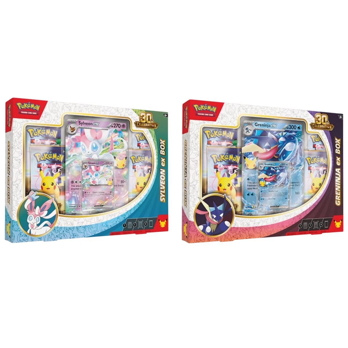 Pokemon TCG 30th Celebrations ex Box English - Sylveon ex Greninja ex - QollectorAU