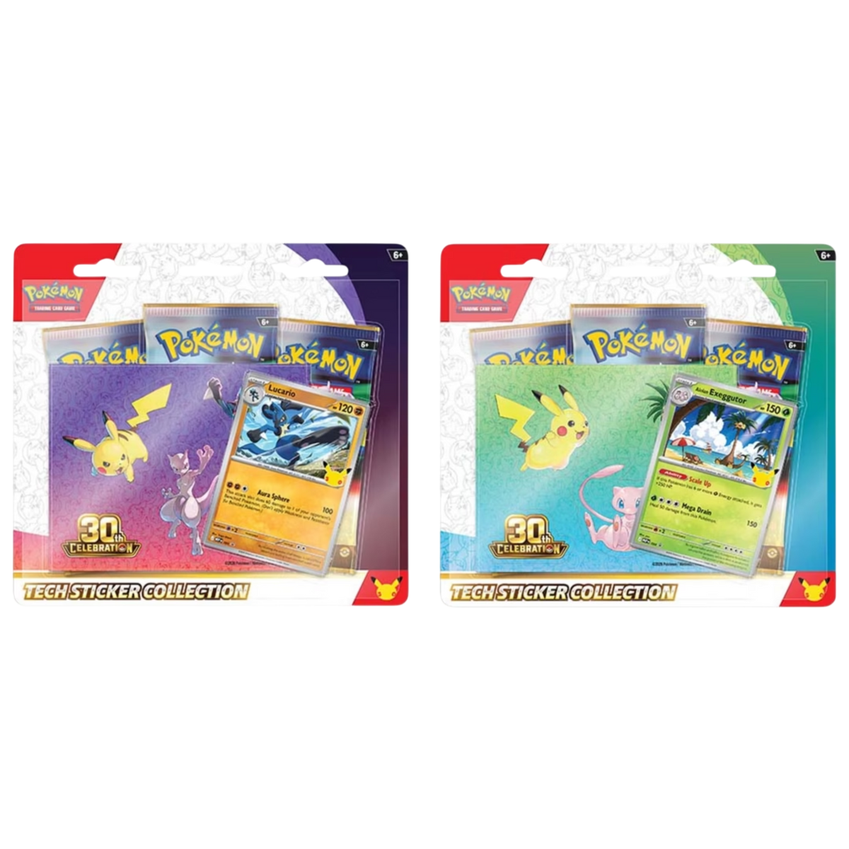 Pokemon TCG 30th Celebrations Tech Sticker Collection English - Alolan Exeggutor Lucario Promo - QollectorAU