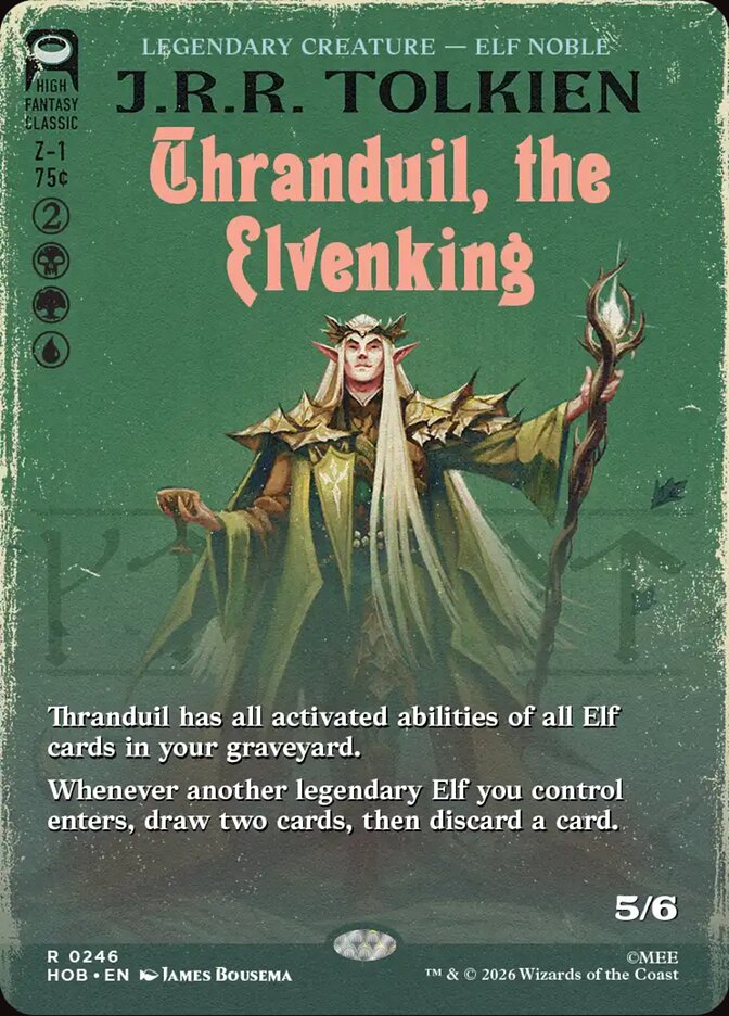Thranduil, The Elvenking HOB-246 - Borderless - The Hobbit - Near Mint Magic: The Gathering Card