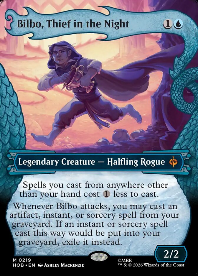 Bilbo, Thief in the Night HOB-219 - Showcase - The Hobbit - Near Mint Magic: The Gathering Card