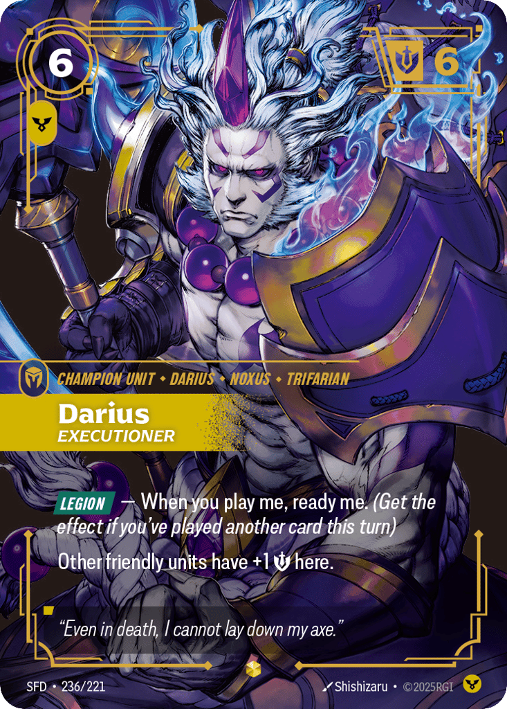 Darius - Executioner SFD-236 - Overnumbered - Spiritforged - Near Mint Riftbound Card