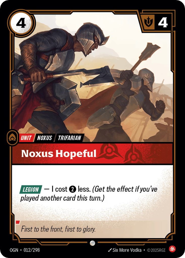 Noxus Hopeful OGN-012 - Common - Origins - Near Mint Riftbound Card