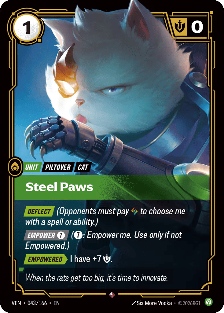 Steel Paws VEN-043 - Rare - Vendetta - Near Mint Riftbound Card