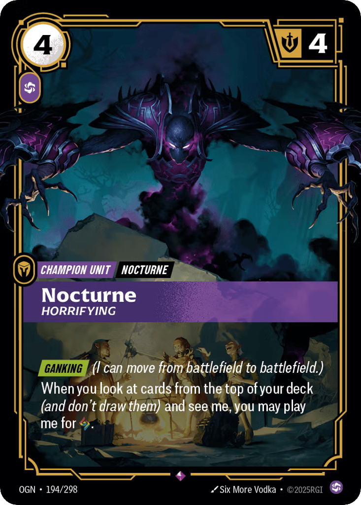 Nocturne - Horrifying OGN-194 - Rare - Origins - Near Mint Riftbound Card