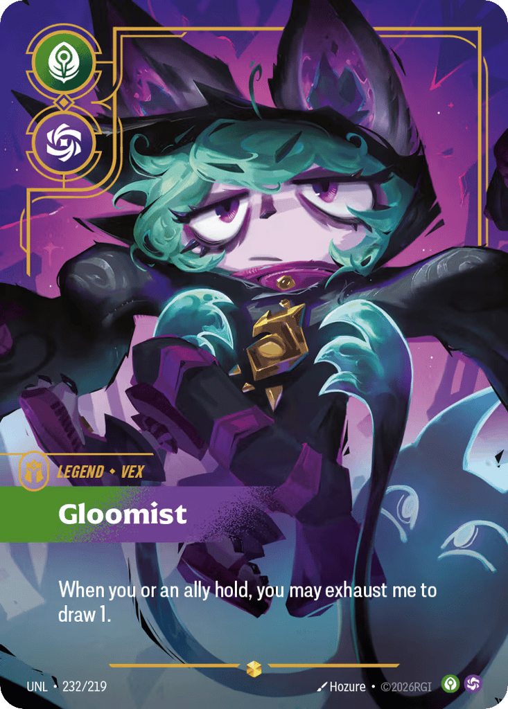 Vex - Gloomist UNL-232 - Overnumbered - Unleashed - Near Mint Riftbound Card