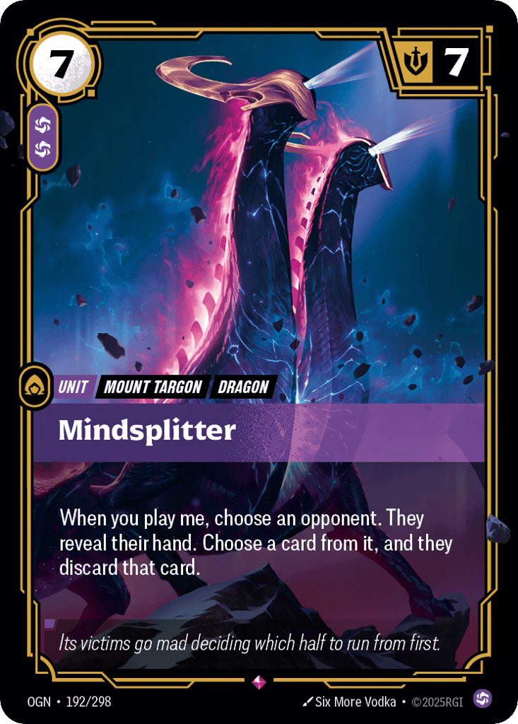 Mindsplitter OGN-192 - Rare - Origins - Near Mint Riftbound Card