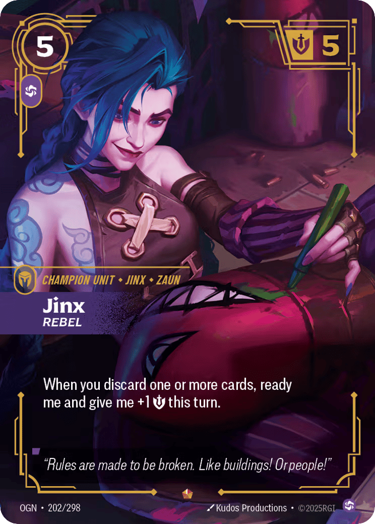 Jinx - Rebel OGN-202 - Epic - Origins - Near Mint Riftbound Card