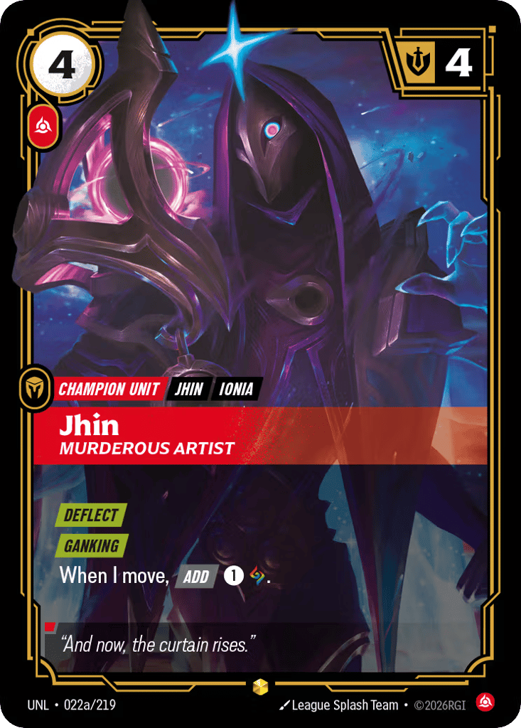 Jhin - Murderous Artist UNL-022a - Alternate Art - Unleashed - Near Mint Riftbound Card