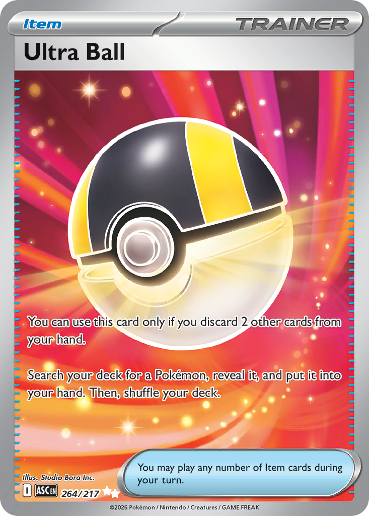 Ultra Ball 264/217 - Full Art - Ascended Heroes - Near Mint Pokemon Card