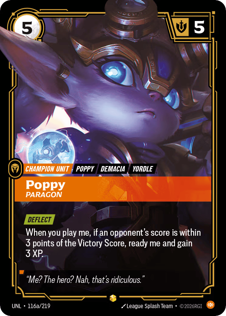 Poppy - Paragon UNL-116a - Alternate Art - Unleashed - Near Mint Riftbound Card