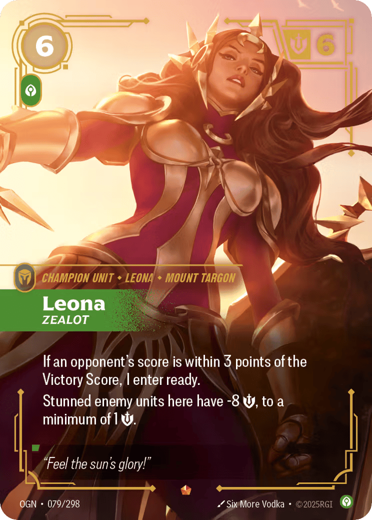 Leona, Zealot OGN-079 - Origins - Near Mint Riftbound Card