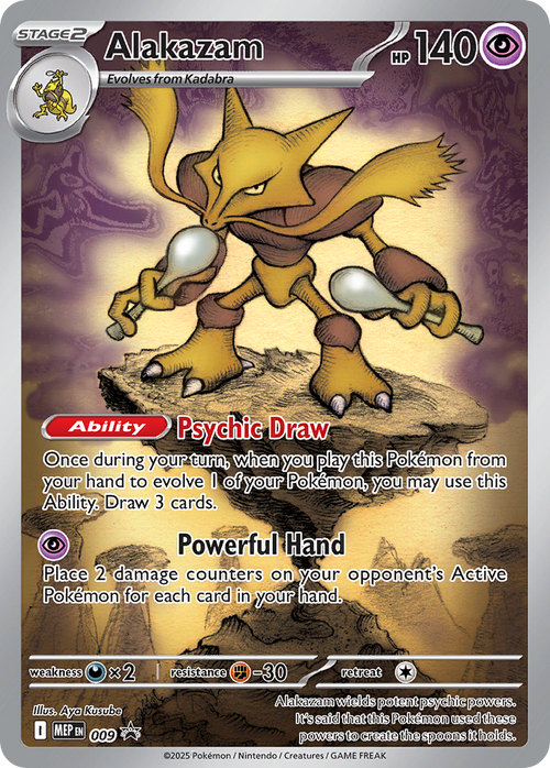 Alakazam Promo [Sealed] MEP009 - Promo - Pokemon Promo - Near Mint Pokemon Card