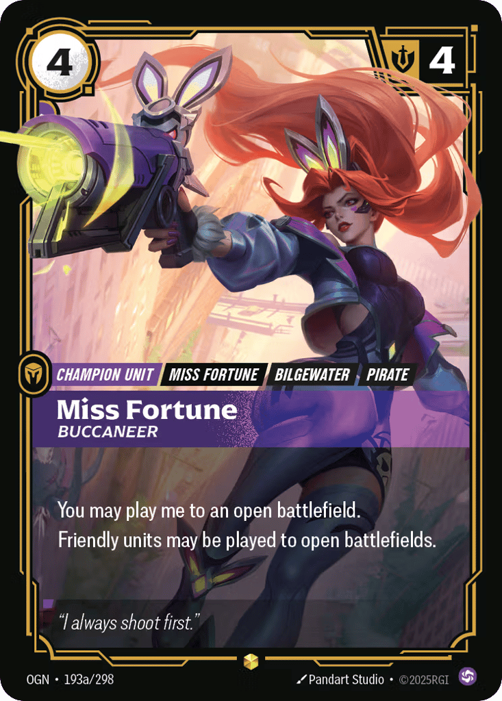 Miss Fortune - Buccaneer OGN-193a - Alternate Art - Origins - Near Mint Riftbound Card