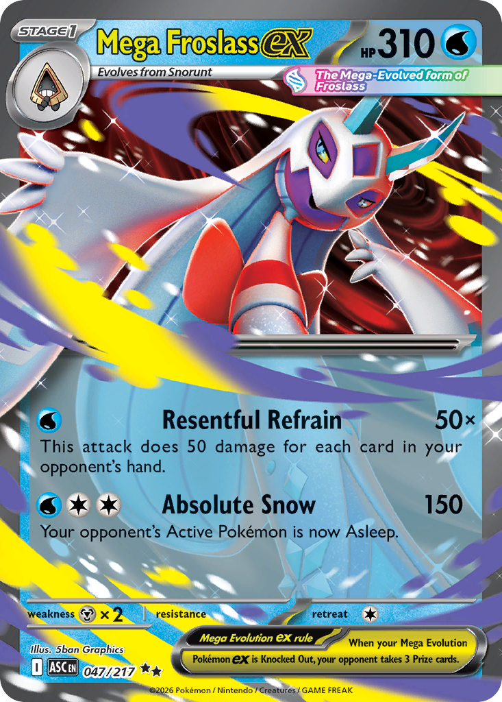 Mega Froslass ex 047/217 - Double Rare - Ascended Heroes - Near Mint Pokemon Card