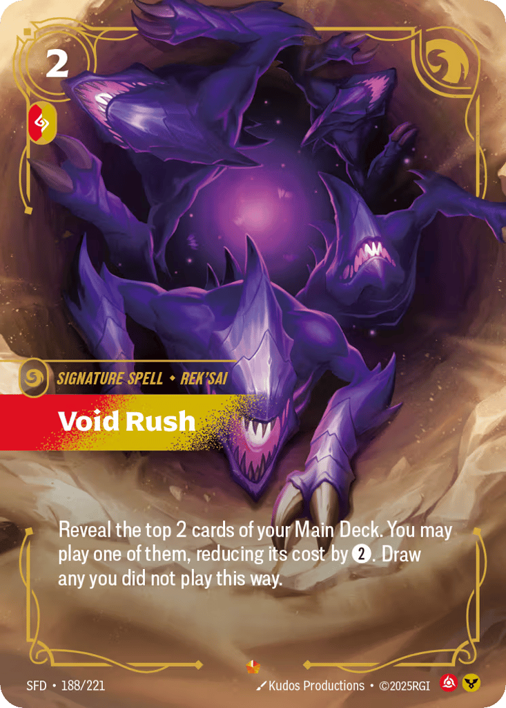 Void Rush SFD-188 - Epic - Spiritforged - Near Mint Riftbound Card
