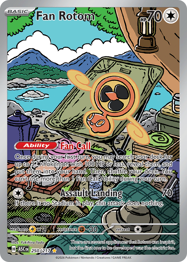 Fan Rotom 250/217 - Illustration Rare - Ascended Heroes - Near Mint Pokemon Card
