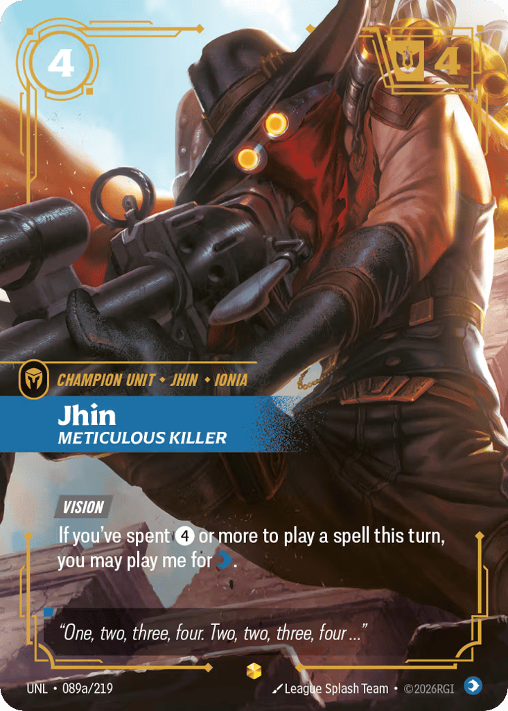 Jhin - Meticulous Killer UNL-089a - Alternate Art - Unleashed - Near Mint Riftbound Card