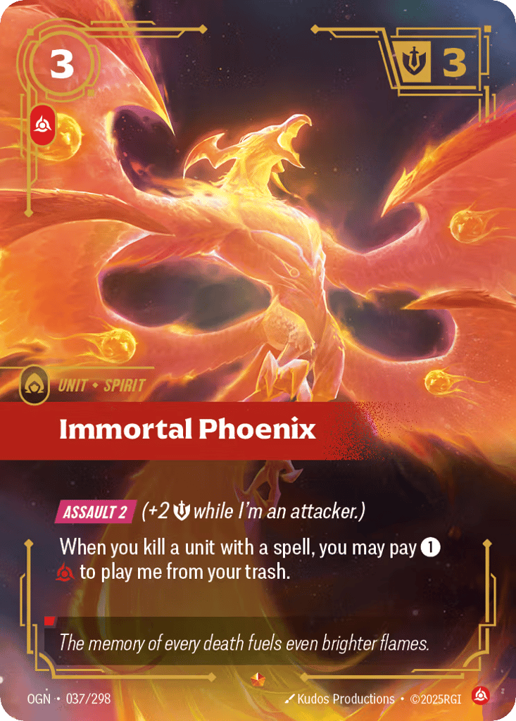Immortal Phoenix OGN-037 - Origins - Near Mint Riftbound Card