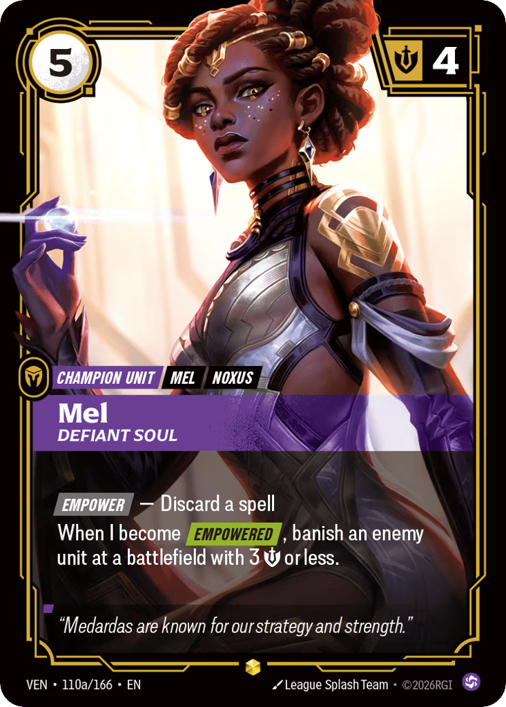 Mel - Defiant Soul VEN-110a - Alternate Art - Vendetta - Near Mint Riftbound Card