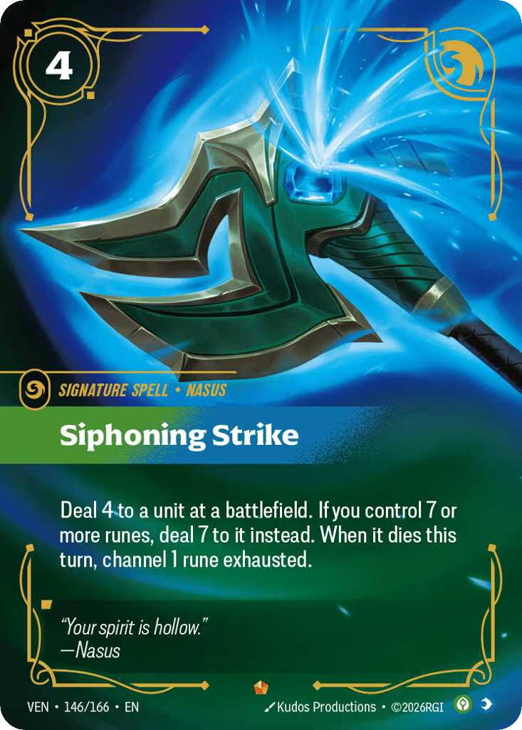 Siphoning Strike VEN-146 - Epic - Vendetta - Near Mint Riftbound Card