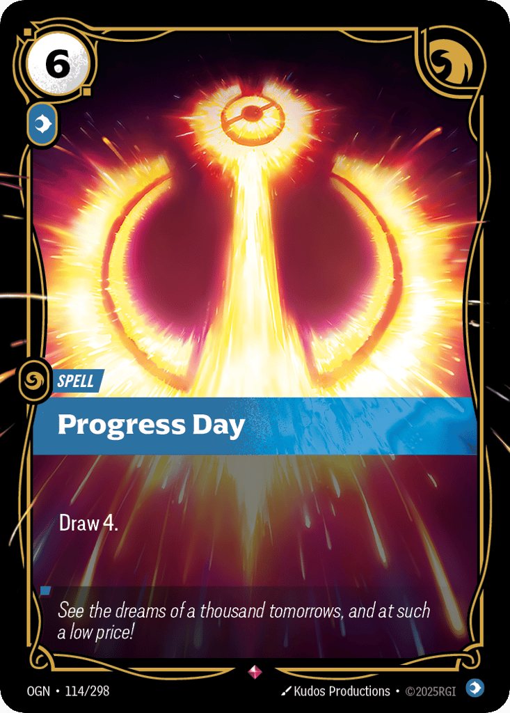 Progress Day OGN-114 - Rare - Origins - Near Mint Riftbound Card