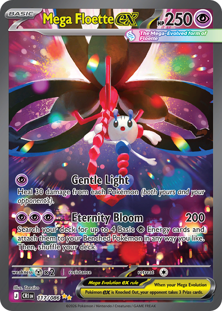 Mega Floette ex 117/086 - Special Illustration Rare - Chaos Rising - Near Mint Pokemon Card