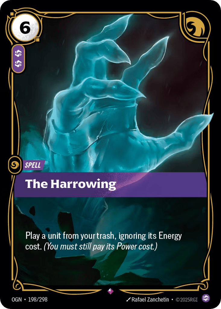 The Harrowing OGN-198 - Rare - Origins - Near Mint Riftbound Card