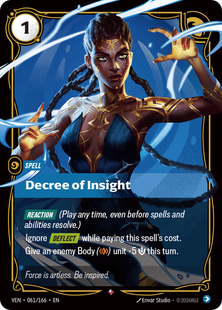 Decree of Insight VEN-061 - Rare - Vendetta - Near Mint Riftbound Card
