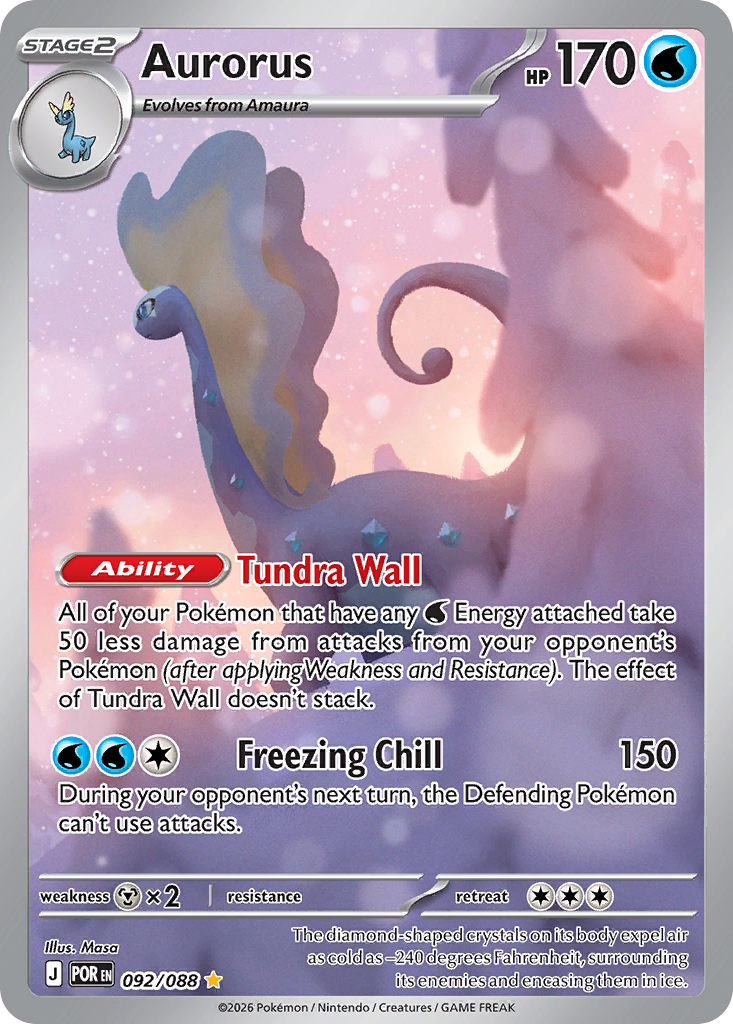 Aurorus 092/088 - Illustration Rare - Perfect Order - Near Mint Pokemon Card