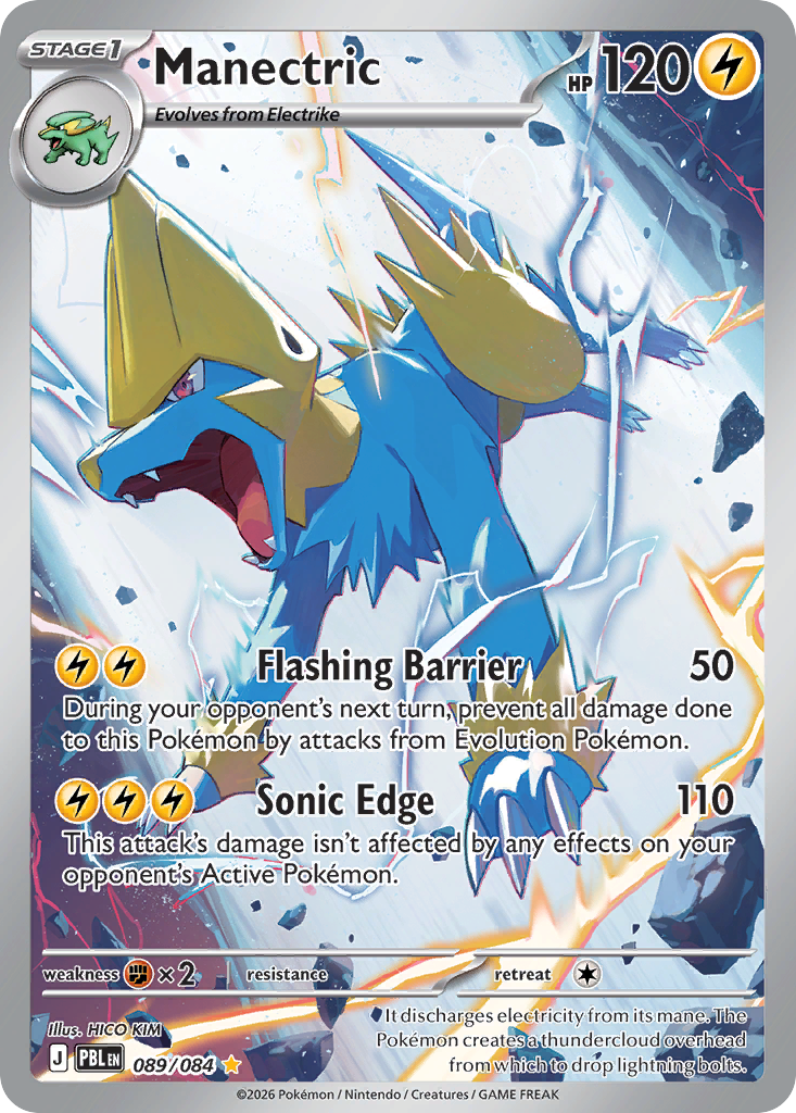 Manectric 089/084 - Illustration Rare - Pitch Black - Near Mint Pokemon Card