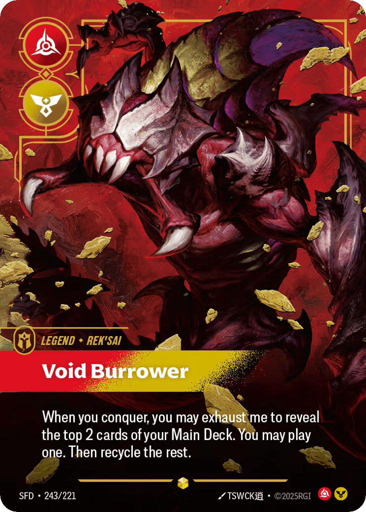 Rek'Sai - Void Burrower SFD-243 - Overnumbered - Spiritforged - Near Mint Riftbound Card