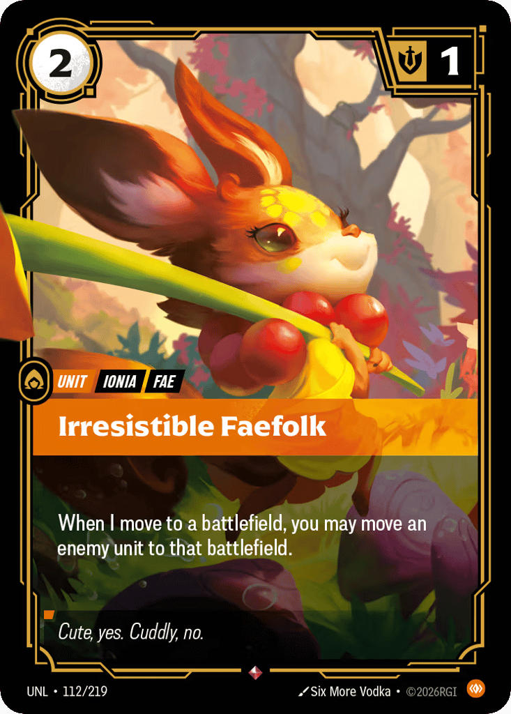 Irresistible Faefolk UNL-112 - Rare - Unleashed - Near Mint Riftbound Card