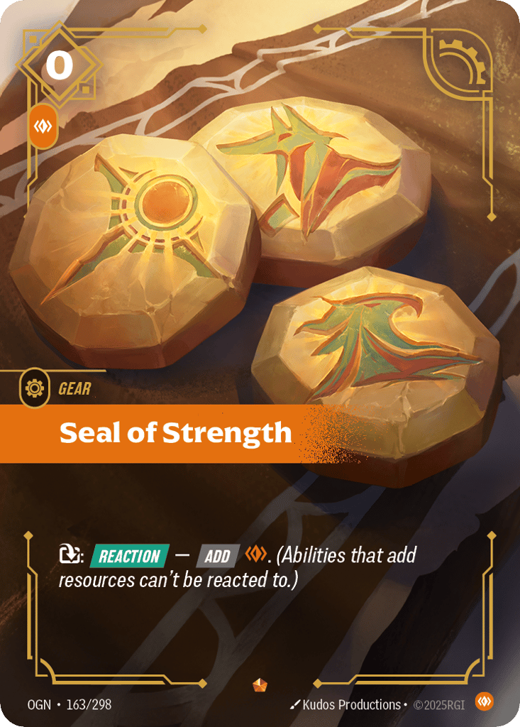 Seal of Strength OGN-163 - Epic - Origins - Near Mint Riftbound Card