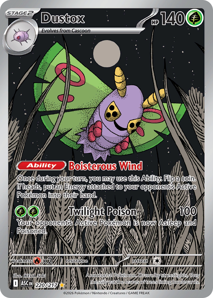 Dustox 220/217 - Illustration Rare - Ascended Heroes - Near Mint Pokemon Card
