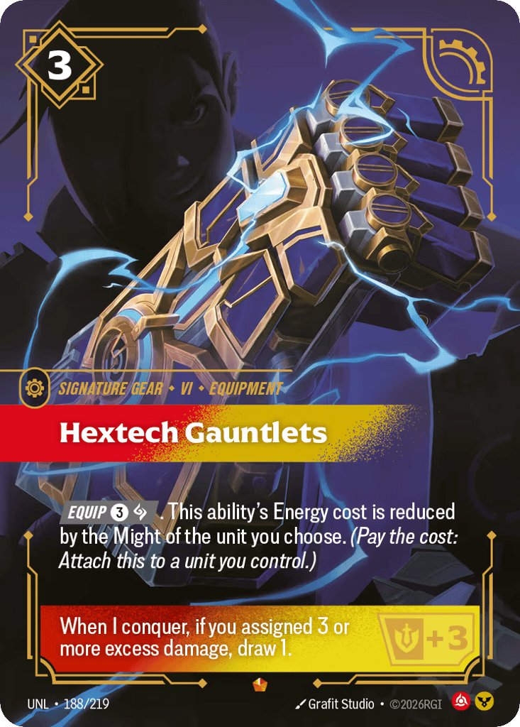 Hextech Gauntlets UNL-188 - Unleashed - Near Mint Riftbound Card