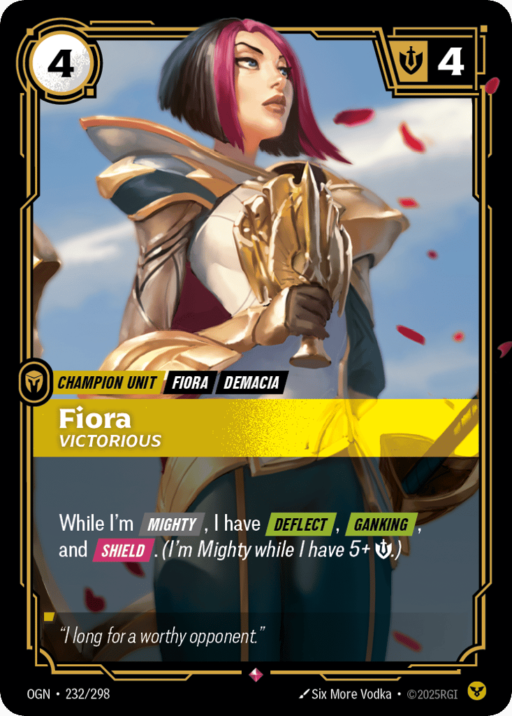 Fiora - Victorious OGN-232 - Rare - Origins - Near Mint Riftbound Card