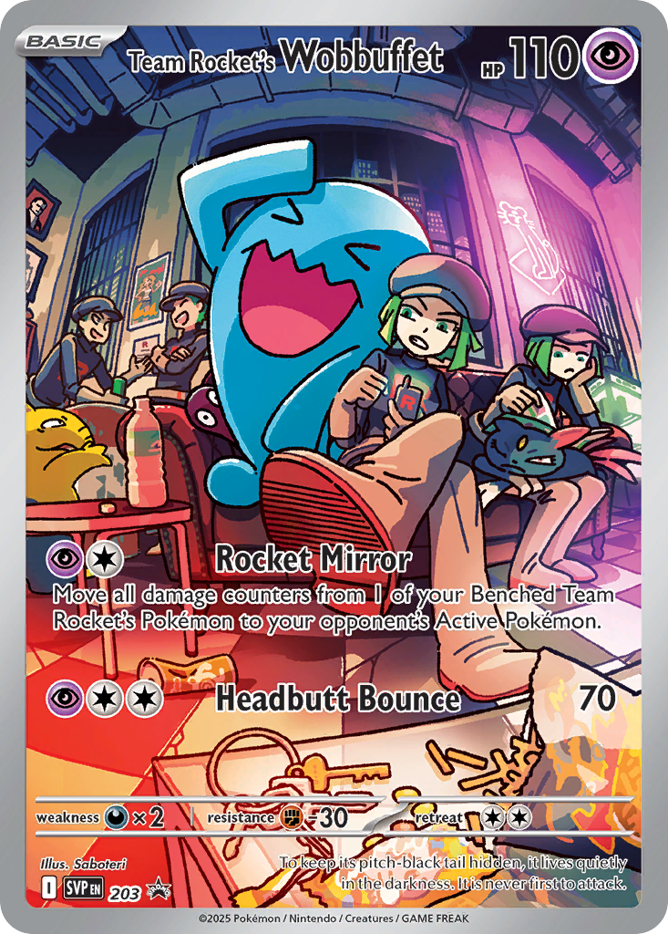 Team Rocket's Wobbuffet SVP203 - Promo - Pokemon Promo - Near Mint Pokemon Card