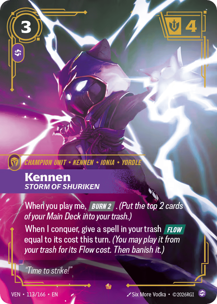 Kennen - Storm of Shuriken VEN-113 - Epic - Vendetta - Near Mint Riftbound Card