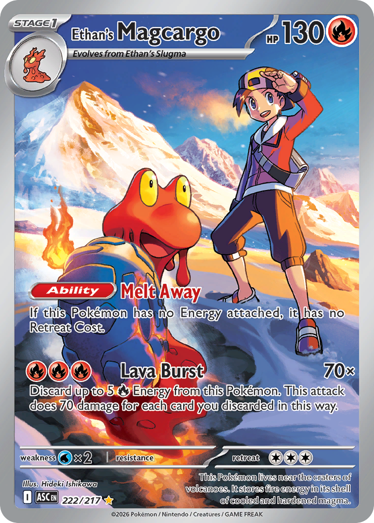 Ethan's Magcargo 222/217 - Illustration Rare - Ascended Heroes - Near Mint Pokemon Card