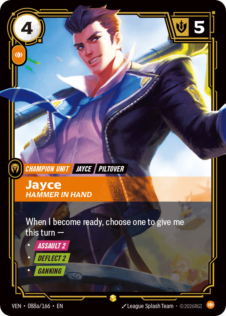 Jayce - Hammer in Hand VEN-088a - Alternate Art - Vendetta - Near Mint Riftbound Card