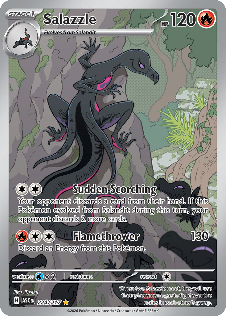 Salazzle 224/217 - Illustration Rare - Ascended Heroes - Near Mint Pokemon Card