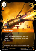 Sabotage OGN-156 - Rare - Origins - Near Mint Riftbound Card